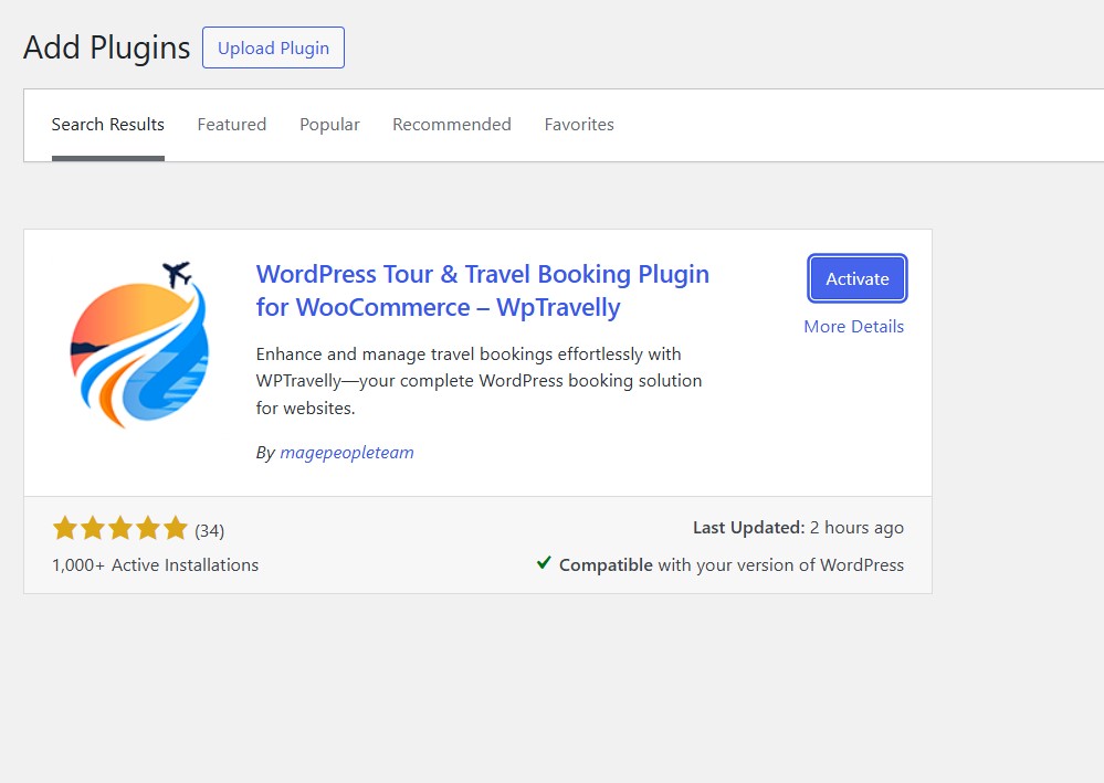 Activate WpTravelly