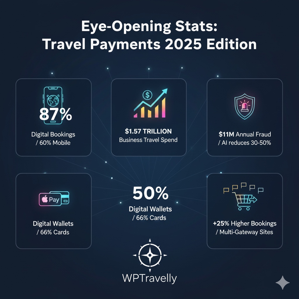 stats on payment gateway on travel site
